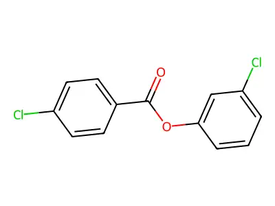 Benzoic acid, 4-chloro-, 3-chlorophenyl ester structure