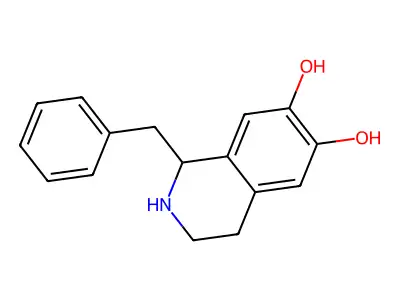 1-Benzyl-6,7-dihydroxy-1,2,3,4-tetrahydroisoquinoline structure