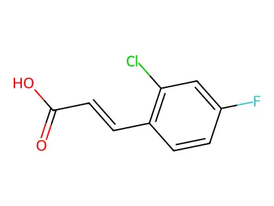 3-(2-Chloro-4-fluorophenyl)acrylic acid structure