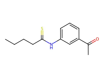 N-(3-acetylphenyl)pentanethioamide structure