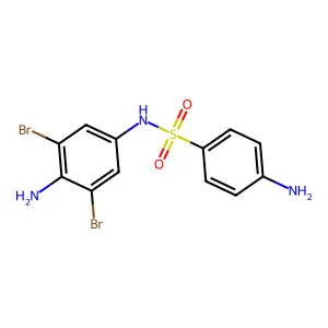 Benzenesulfonamide, 4-amino-N-(4-amino-3,5-dibromophenyl)- structure