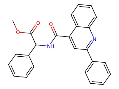 Phenyl-[(2-phenyl-quinoline-4-carbonyl)-amino]-acetic acid methyl ester structure