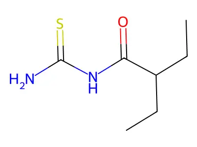 (2-Ethyl-butanoyl)thiourea structure