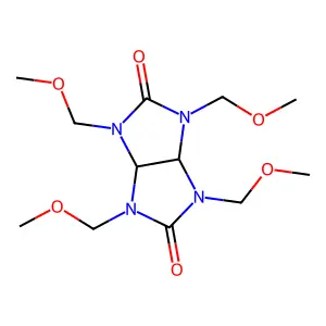1,3,4,6-Tetrakis(methoxymethyl)glycoluril structure
