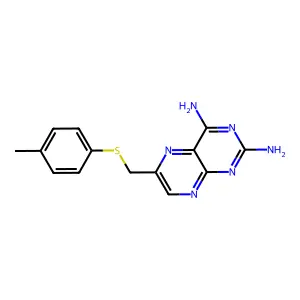 2,4-Pteridinediamine, 6-((4-methylphenylthio)methyl) structure