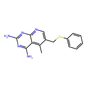 Pyrido(2,3-d)pyrimidine-2,4-diamine, 5-methyl-6-((phenylthio)methyl)- structure