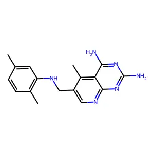 6-[(2,5-Dimethylanilino)methyl]-5-methyl-pyrido[2,3-d]pyrimidine-2,4-diamine structure