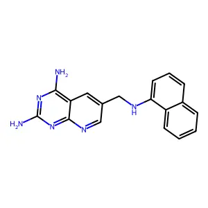 6-[(Naphthalen-1-ylamino)methyl]pyrido[2,3-d]pyrimidine-2,4-diamine structure