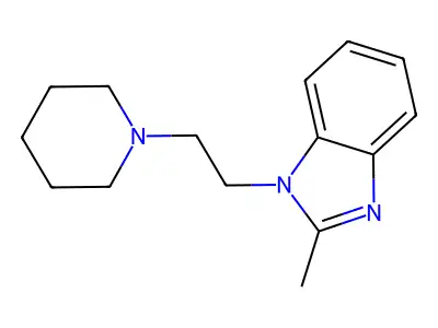 2-Methyl-1-(2-piperidin-1-ylethyl)benzimidazole structure