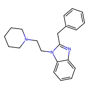 2-Benzyl-1-(2-piperidin-1-ylethyl)benzimidazole structure