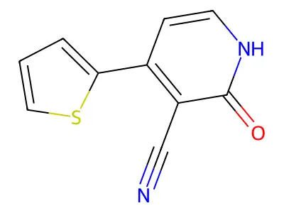 2-Oxo-4-(2-thienyl)-1,2-dihydro-3-pyridinecarbonitrile structure