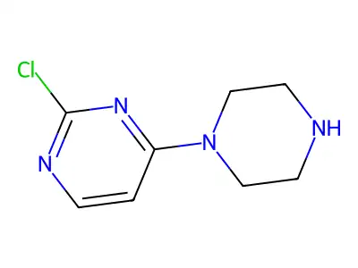2-Chloro-4-(piperazin-1-yl)pyrimidine structure