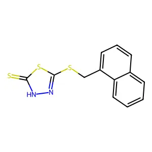 5-[(Naphthalen-1-ylmethyl)sulfanyl]-1,3,4-thiadiazole-2-thiol structure
