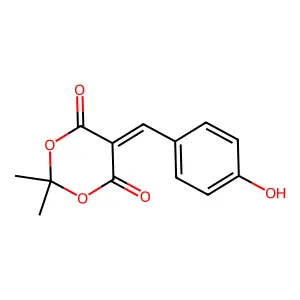 5-(4-Hydroxybenzylidene)-2,2-dimethyl-1,3-dioxane-4,6-dione structure