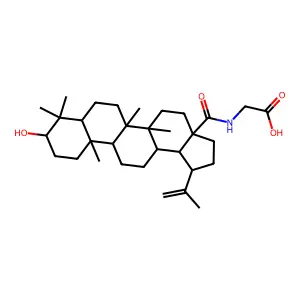 N-(3beta-Hydroxylup-20(29)-en-28-oyl)glycine structure