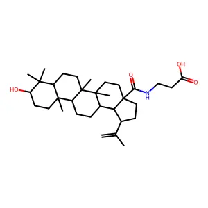 N-(3beta-Hydroxylup-20(29)-en-28-oyl)-3-aminopropanoic acid structure