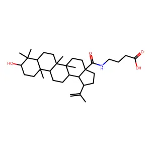 N-(3beta-Hydroxylup-20(29)-en-28-oyl)-4-aminobutyric acid structure