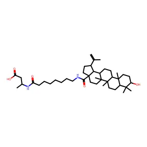 Betulinic acid NH-HepCONHEtCOOH deriv. structure