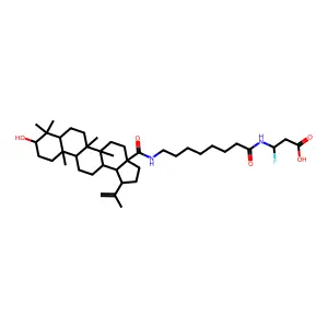 Betulinic acid NH-HepCONHEtCOOH deriv. structure