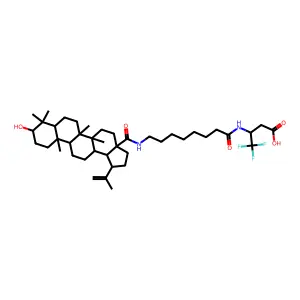 Betulinic acid NH-HepCONHEtCOOH deriv. structure