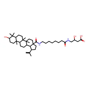 Betulinic acid NH-HepCONHPrCOOH deriv. structure