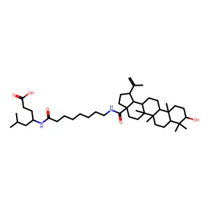 Betulinic acid NH-HepCONHPrCOOH deriv. structure