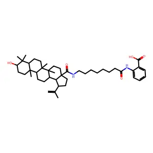 N'-(N-3beta-Hydroxylup-20(29)-en-28-oyl)-8-aminooctanoyl)-2-aminobenzoic acid structure
