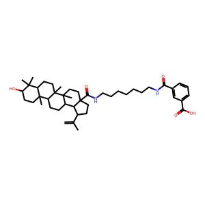 3-(N-3beta-Hydroxylup-20(29)-en-28-oyl)-7-aminoheptyl)carbamoyl)benzoic acid structure