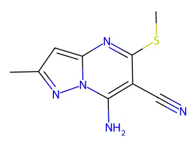 7-Amino-2-methyl-5-(methylsulfanyl)pyrazolo[1,5-A]pyrimidine-6-carbonitrile structure