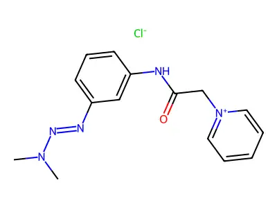 3-(3,3-Dimethyltriazeno)phenylaminocarbonylmethylpyridinium chloride structure