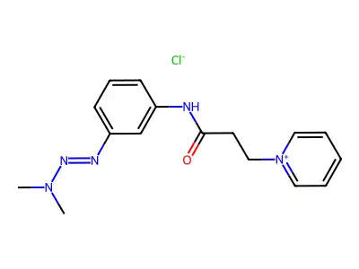 3-(3,3-Dimethyltriazeno)phenylaminocarbonylethylpyridinium chloride structure