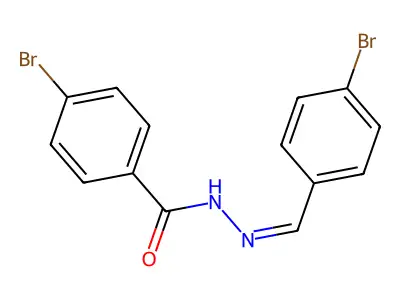 4-bromo-N-[(4-bromophenyl)methylideneamino]benzamide structure
