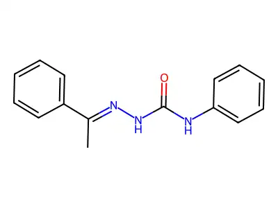 1-Phenyl-3-(1-phenylethylideneamino)urea structure