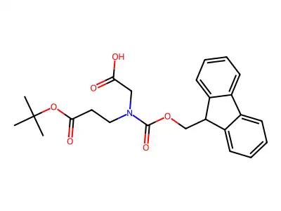 2-(1-{[(9H-fluoren-9-yl)methoxy]carbonyl}piperidin-4-yl)acetic acid structure