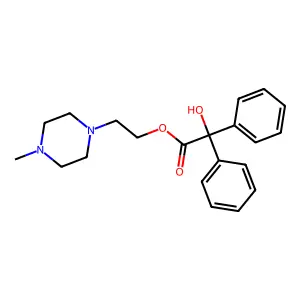 2-(4-Methyl-1-piperazinyl)ethyl hydroxy(diphenyl)acetate structure