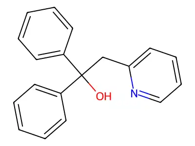 alpha,alpha-Diphenyl-2-pyridineethanol structure