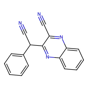 3-Cyano-alpha-phenyl-2-quinoxalineacetonitrile structure