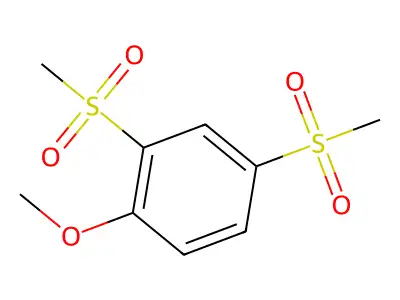1-Methoxy-2,4-bis(methylsulfonyl)benzene structure