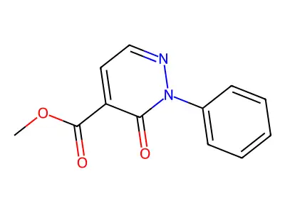Methyl 3-oxo-2-phenyl-2,3-dihydro-4-pyridazinecarboxylate structure