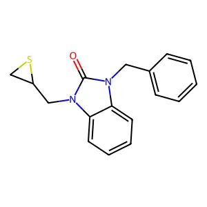 1-Benzyl-3-(thiiran-2-ylmethyl)benzimidazol-2-one structure