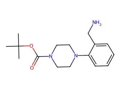 Tert-butyl 4-[2-(aminomethyl)phenyl]piperazine-1-carboxylate structure