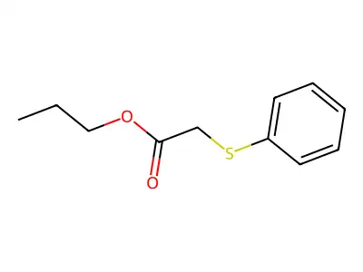 (Phenylthio)acetic acid, propyl ester structure