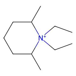 Piperidinium, 1,1-diethyl-2,6-dimethyl- structure