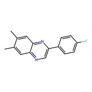 2-(4-Fluorophenyl)-6,7-dimethylquinoxaline structure