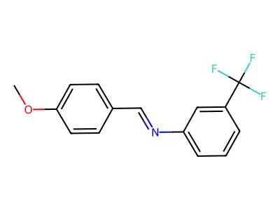 N-(4-Methoxybenzylidene)-3-(trifluoromethyl)aniline structure