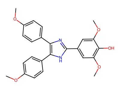 Phenol, 4-[4,5-bis(4-methoxyphenyl)-1H-imidazol-2-yl]-2,6-dimethoxy- structure