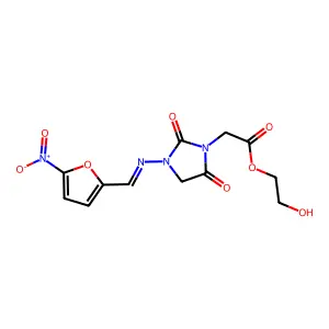 (E)-2-hydroxyethyl 2-(3-(((5-nitrofuran-2-yl)methylene)amino structure