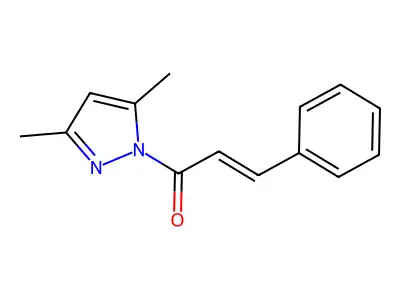 1-(3,5-dimethylpyrazol-1-yl)-3-phenylprop-2-en-1-one structure
