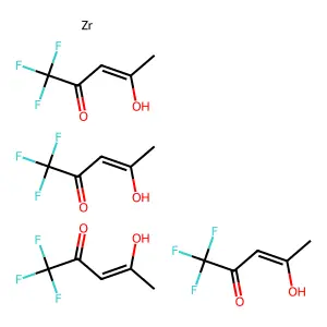 1,1,1-Trifluoropentane-2,4-dione;zirconium structure