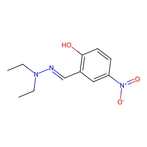 2-[(Diethylhydrazinylidene)methyl]-4-nitrophenol structure